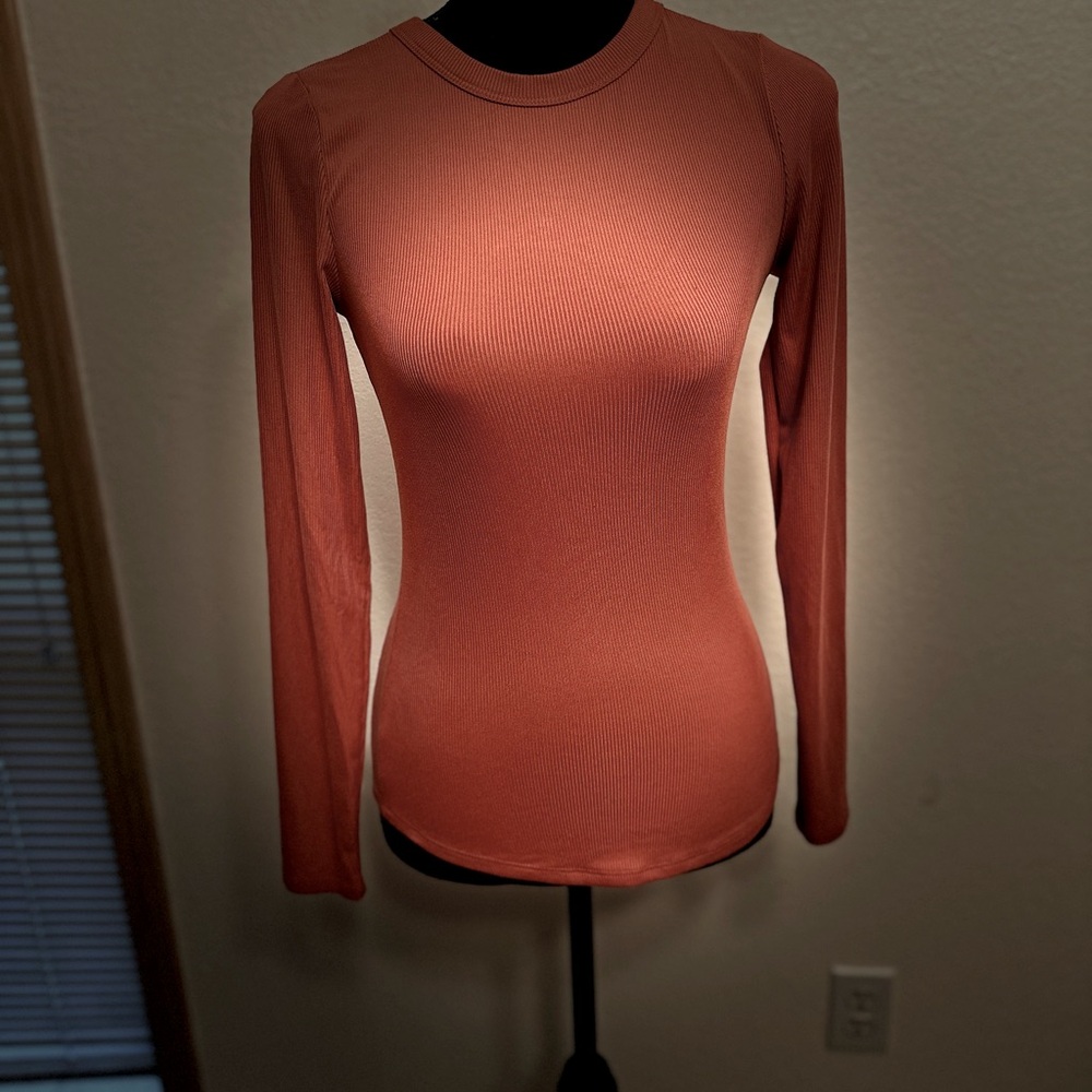 Rustic orange long sleeve shirt